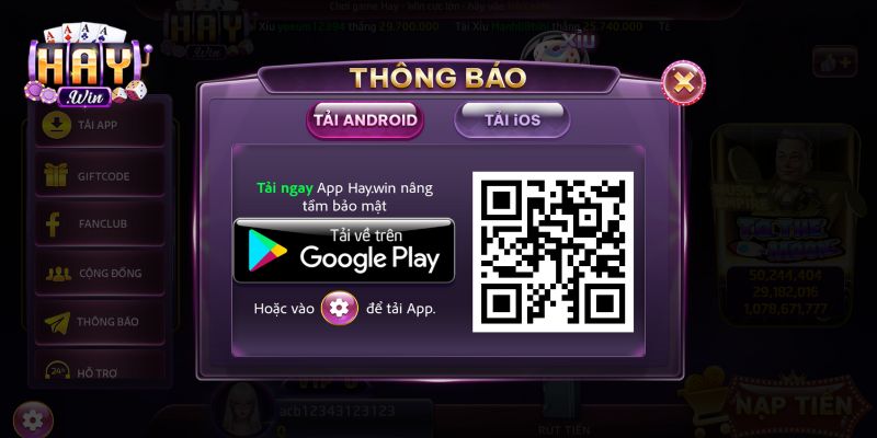 Nếu bạn đang sử dụng thiết bị Android, tải Tài Xỉu rất đơn giản